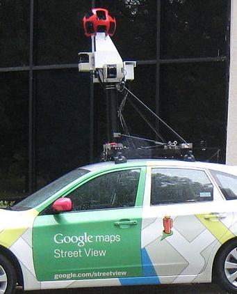 A Google Street View panoramic camera