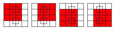 Squares with side 3